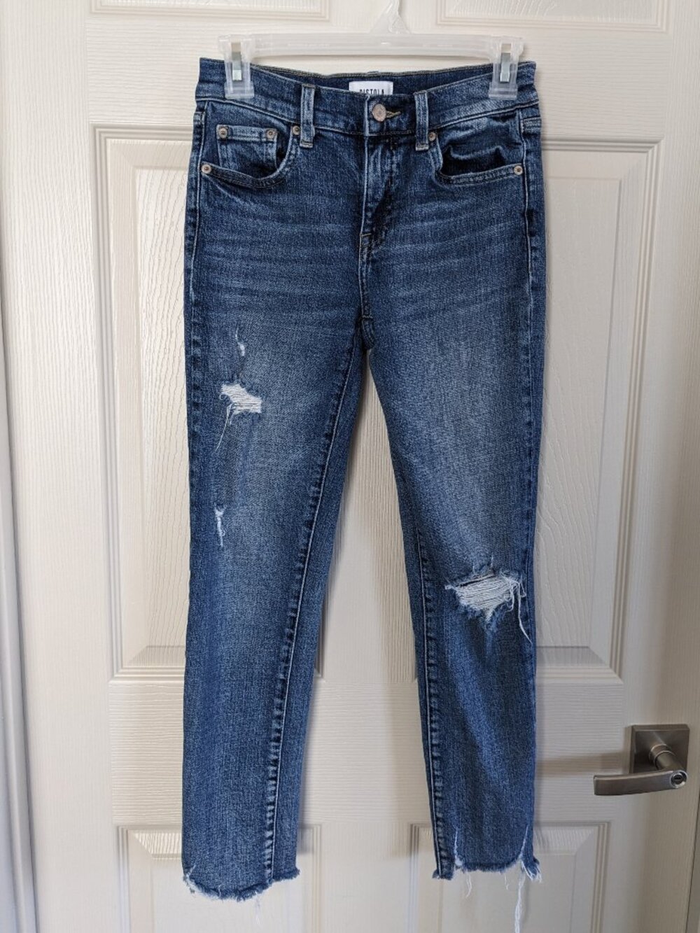 Pistola Monroe Mid Rise Cropped Cigarette Jeans Size 25 Take A Walk Wash